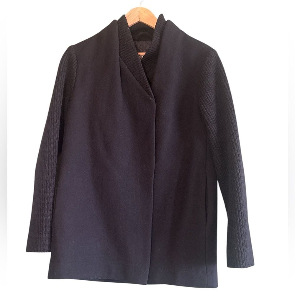 Chicago Original Coat Check Made in USA 100% Wool Coat Magnetic Knit Sz L